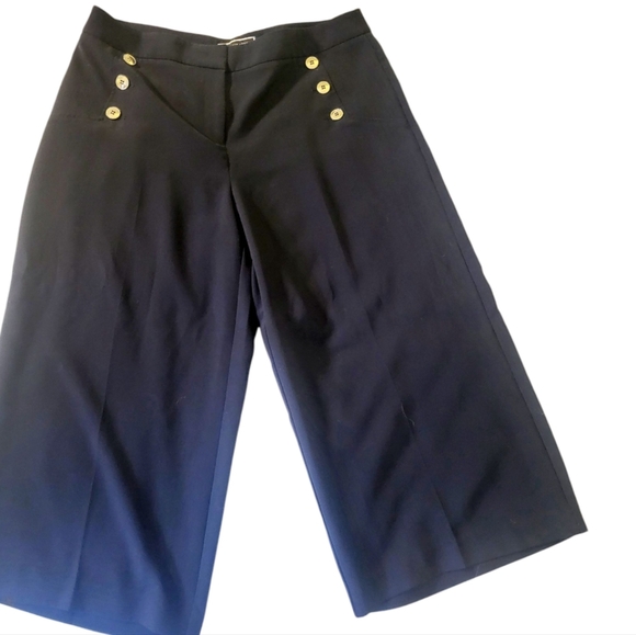 Elegant Navy Wide-Leg Capri - Picture 1 of 3